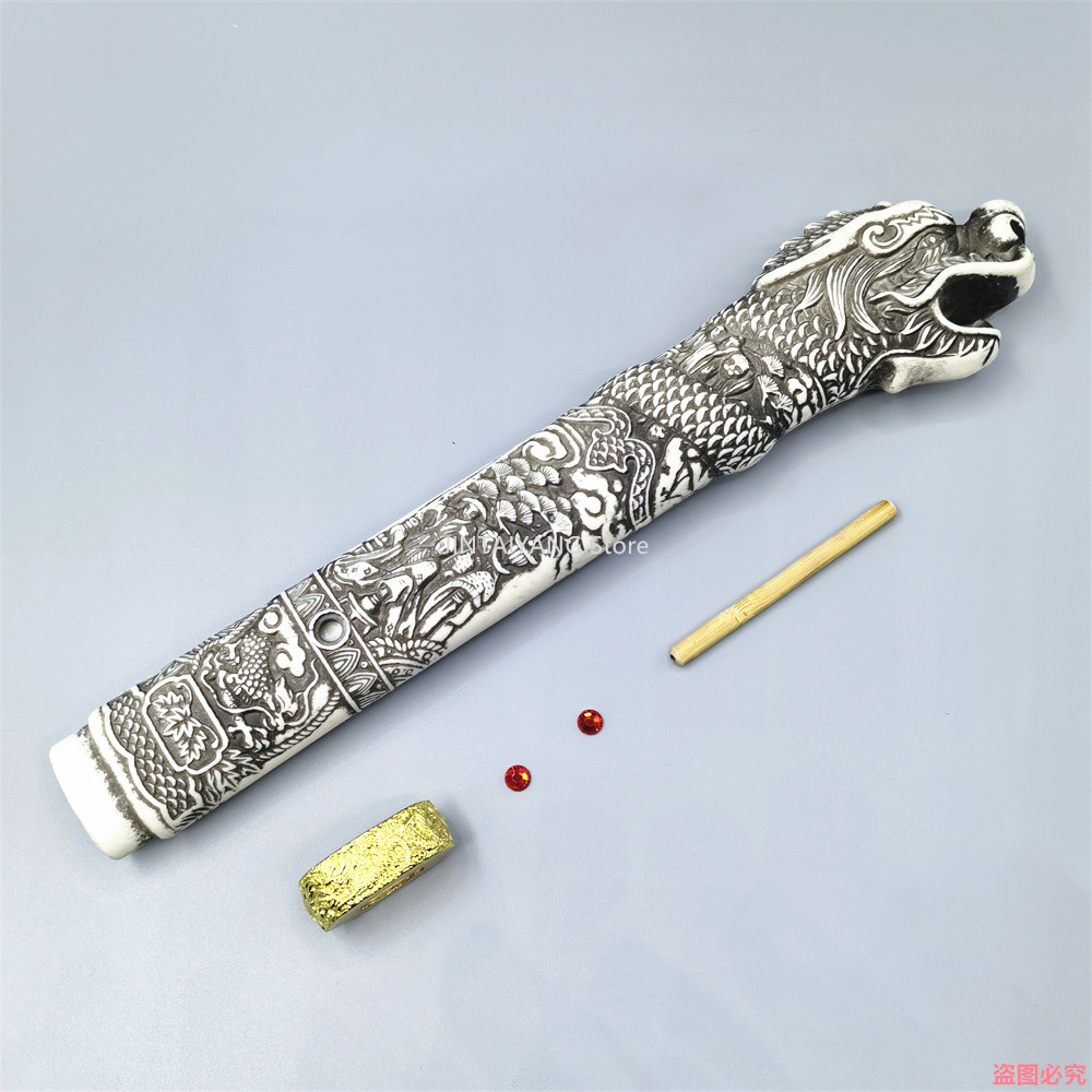 Wonderful Japanese 30CM Tsuka Open Dragon Handle Alloy Fuchi Fittings For Japan Samurai Katana Sword