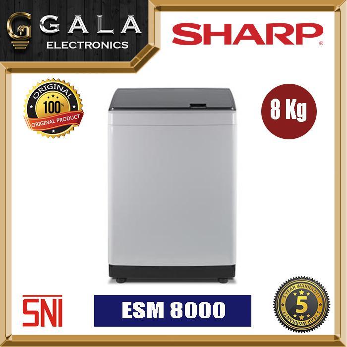 Mesin Cuci Sharp Otomatis ESM 8000 8 Kg (2 Tabung)
