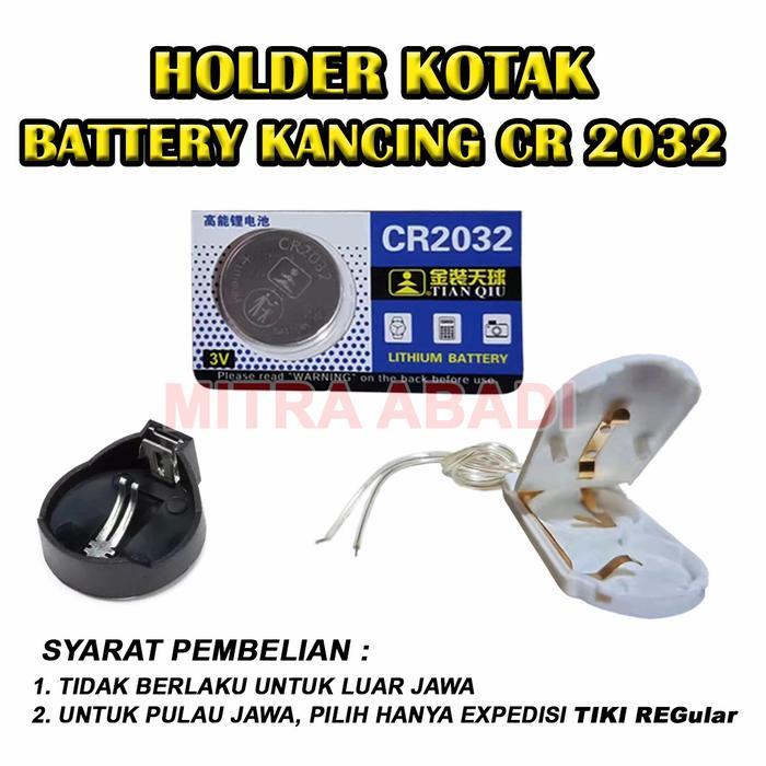Holder Kotak Baterai / Batre Kancing CR2032 DC 3V