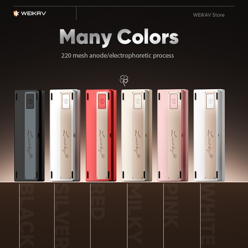 WEIKAV Lucky65 V3 Lucky65V3 Wireless Gaming Aluminum Mechanical Keyboard Kit 60% Bluetooth 2.4G RGB