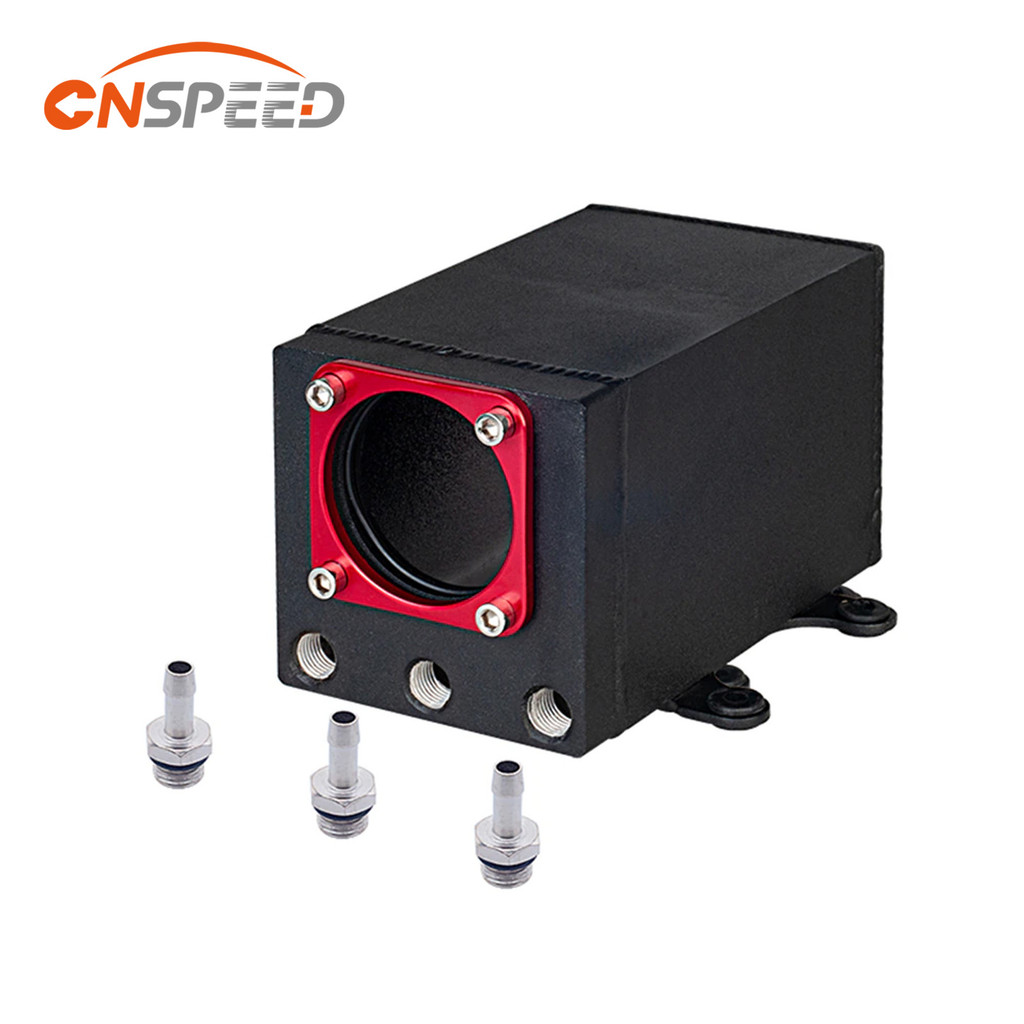 . Universal 60Mm External 044 Fuel Pump Tank Racing Black Billet Aluminium Oil Catch Can Single Fuel