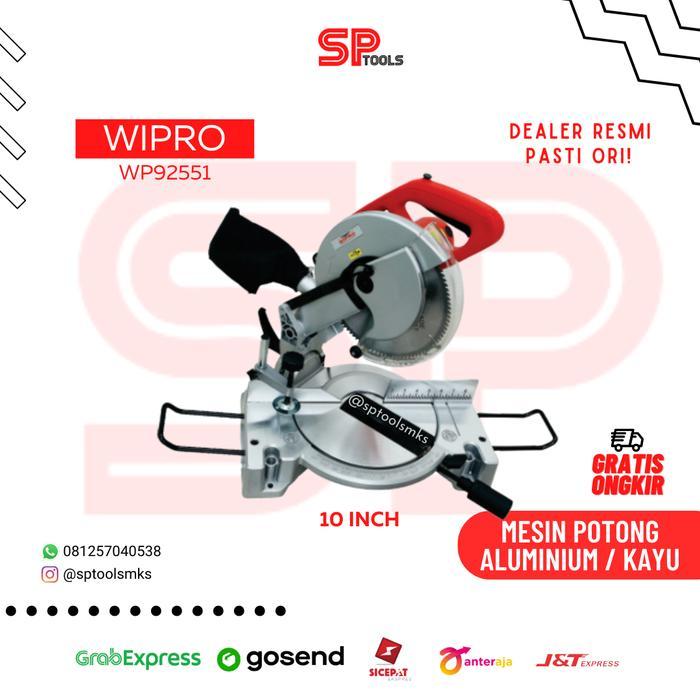 maju store12 MESIN PEMOTONG / POTONG ALUMINIUM / MITER SAW 10" WIPRO WP92551