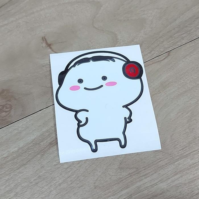 Stiker mobil motor Quby Pentol Headphone