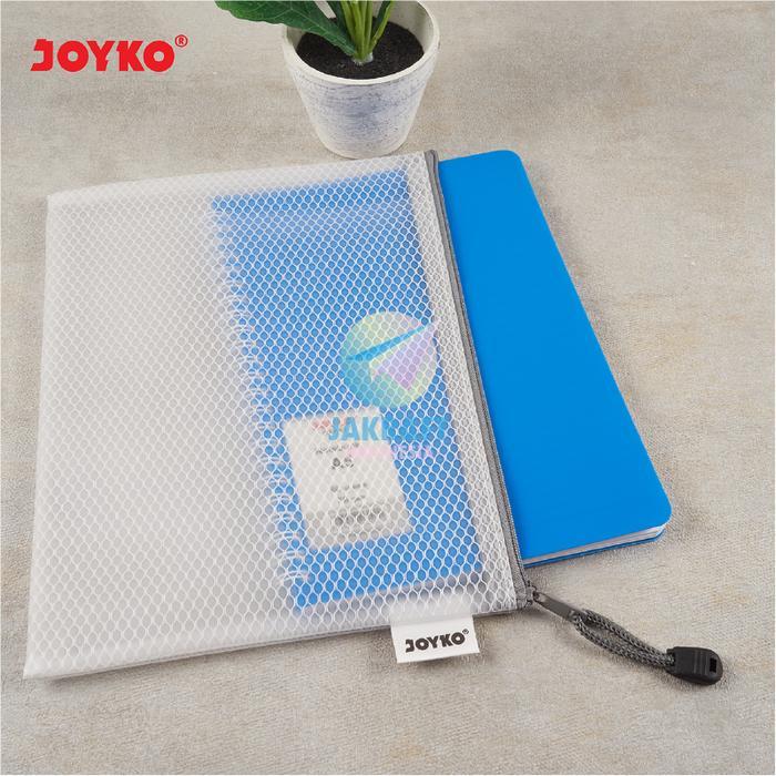 (1 PCS) DOCUMENT BAG JARING ZIPPER JOYKO DCB-46 BILL / A5 / B5 / A4 / B4 DOMPET PVC PUTIH SEMI CLEAR