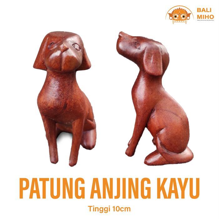 PATUNG ANJING KAYU/PATUNG ANJING/PAJANGAN ANJING/DOG STATUE/DEKORASI