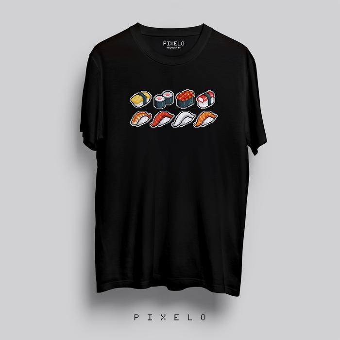 Kaos Sushi World - Tshirt Tee Pixel Anime & Game Retro Sushi2