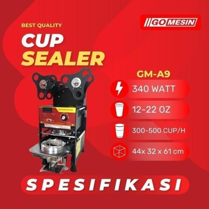 CUP SEALER OTOMATIS GOMESIN GM-A9 MESIN PRESS GELAS