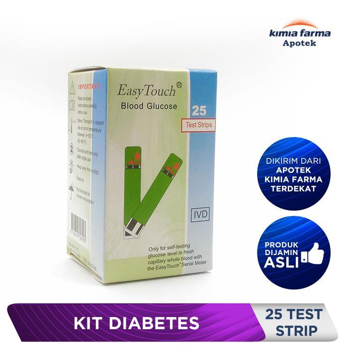 EASY TOUCH GULA DARAH 25 STRIP / ALAT CEK GULA DARAH / KIMIA FARMA