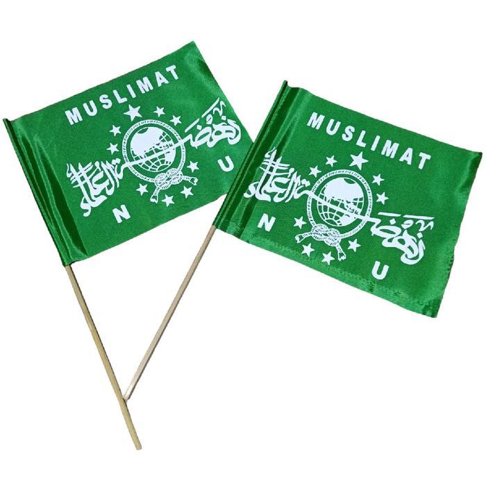BENDERA MUSLIMAT NU MINI / BENDERA MUSLIMAT NU STIK BAMBU