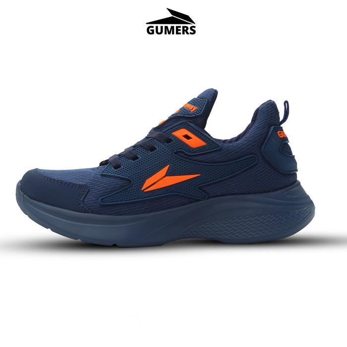 Sneakers gumers navy orange sepatu pria dan wanita,sepatu