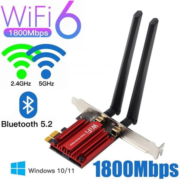 Pcie Wifi Realtek Axe5400R Wifi 6 Tri Band Wireless Bluetooth