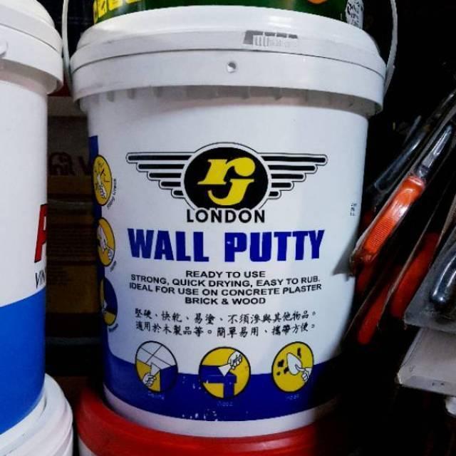 Dempul RJ London Tembok Kayu 25 kg Wall Putty Plamir Serbaguna Dinding