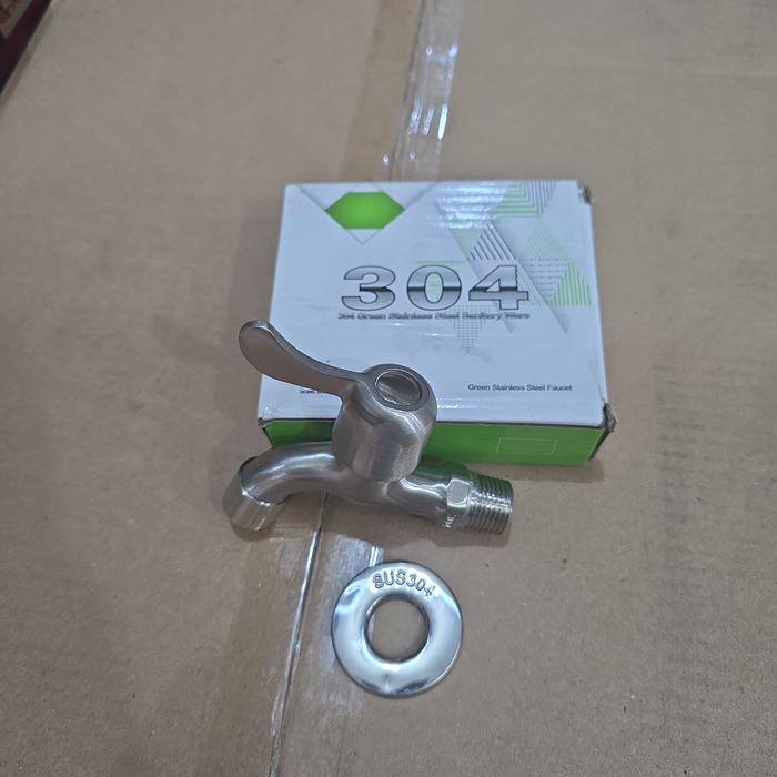 kran tembok stainles/ kran air stainles sus 304 Mavis