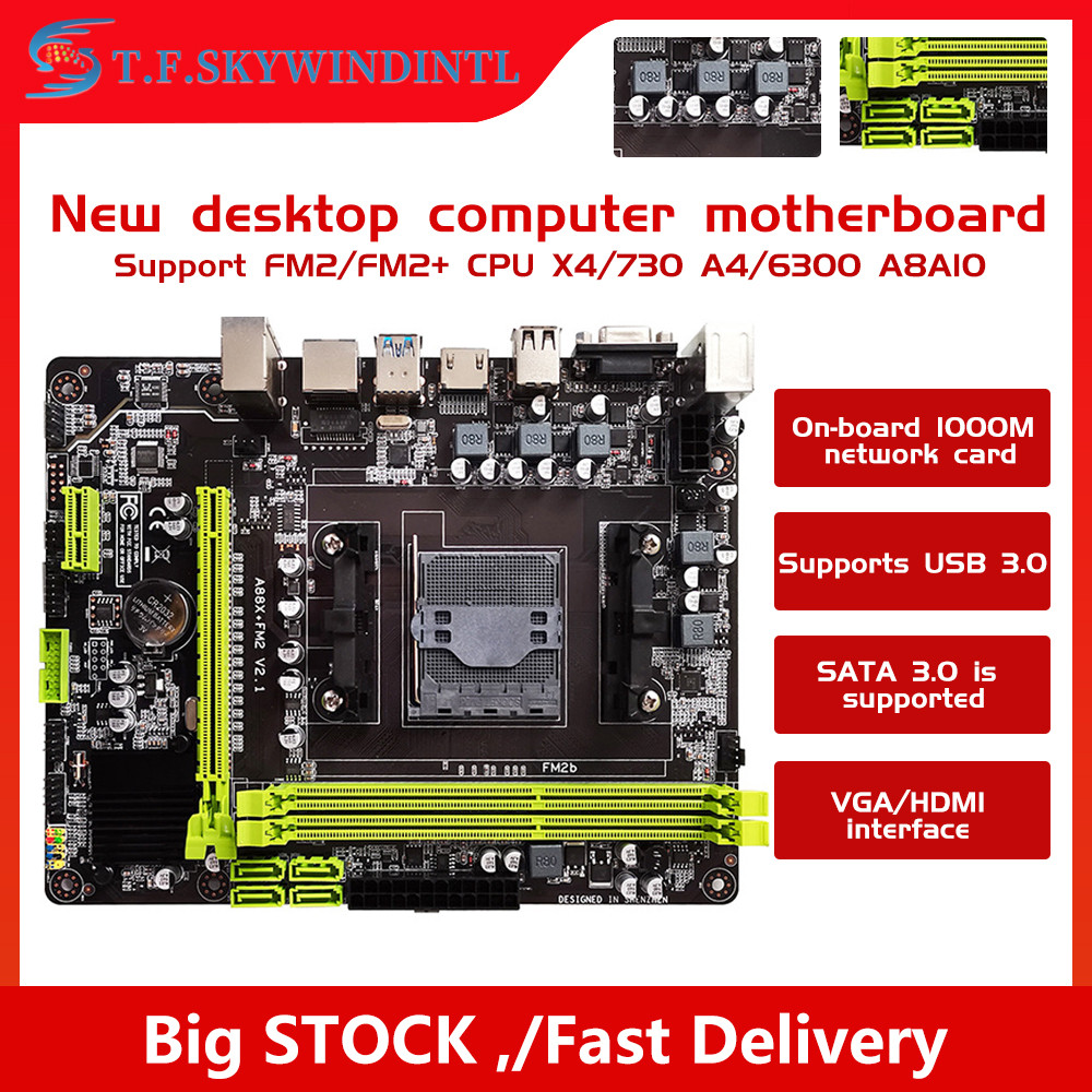 . Amd A88 Computer Desktop M-Atx Motherboard Socket Fm2 Pci Express -