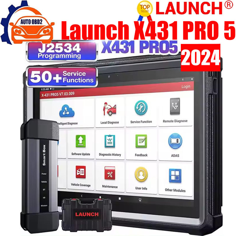 . Launch X431 Pro 5 Pro5 Car Diagnostic Tools J2534 Smartbox Programming Auto Obd2 Scanner Diagnosis