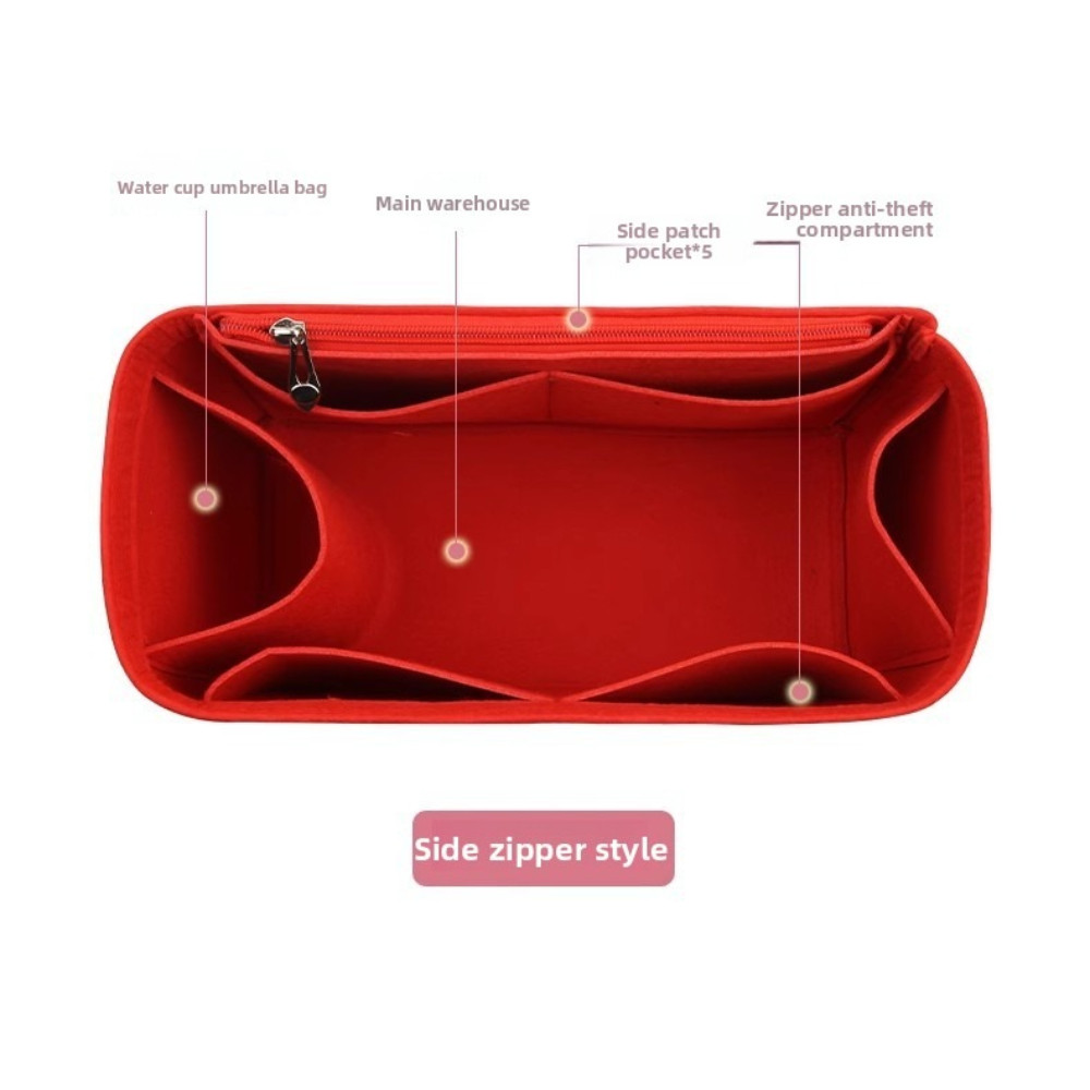 Felt Purse Organizer Insert For LV Neverfull MM GM PM Bag Shaper Liner Bag In Bag Organizer With