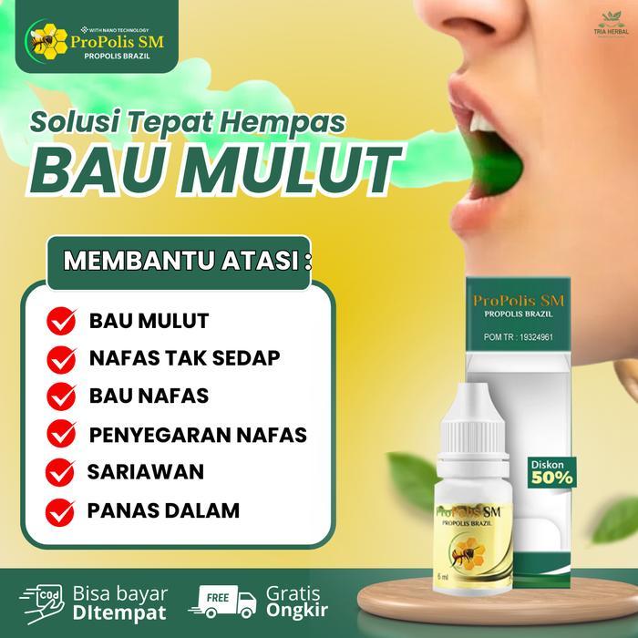 DISKON Propolis SM Penghilang Bau Mulut, Menghilangkan Bau Mulut Menahun Dari Lambung, Bau Mulut
