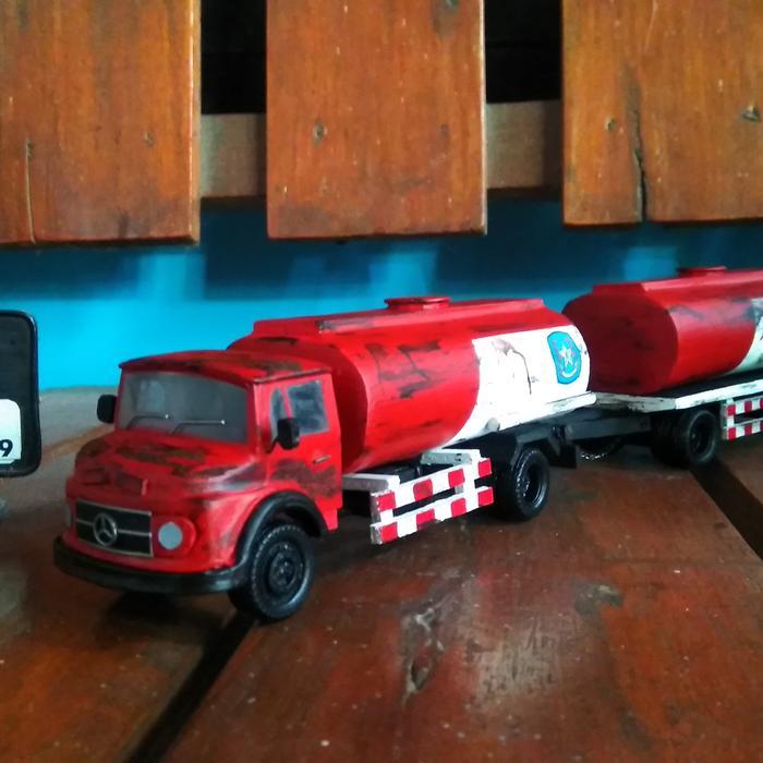 TERBARU Miniatur truk Mercy Bagong Tangki jadul