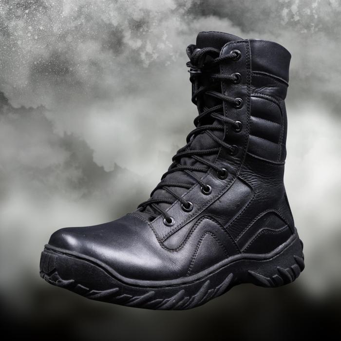 Army86 Sepatu PDL Black hawk Comando TNI Polri Security ASLI Boots kulit bisa di semir Shoes Pria