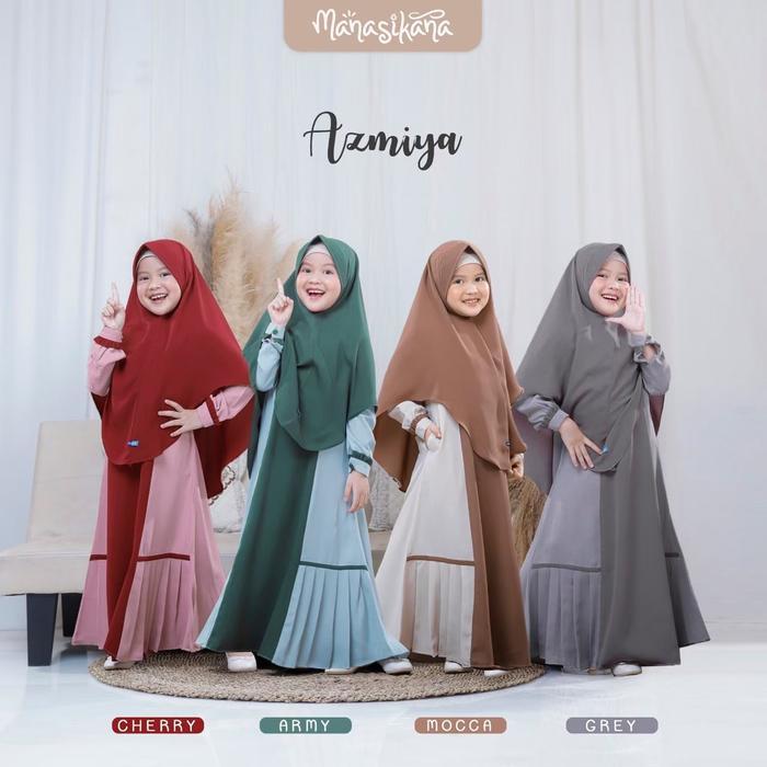 Manasikana Clearance Sale Azmiya Set Jilbab Gamis Anak Usia Perempuan 1-3 Tahun