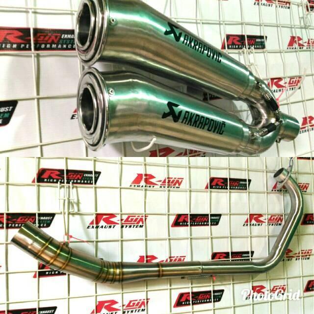 Knalpot Racing Akrapovic Megaphone Double R15 Vva R15M V4 V3 V2