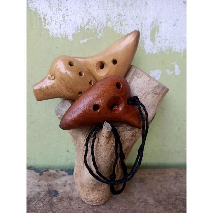 TERMURAH Ocarina Kayu Suara Jernih Alat Musik Tiup READY