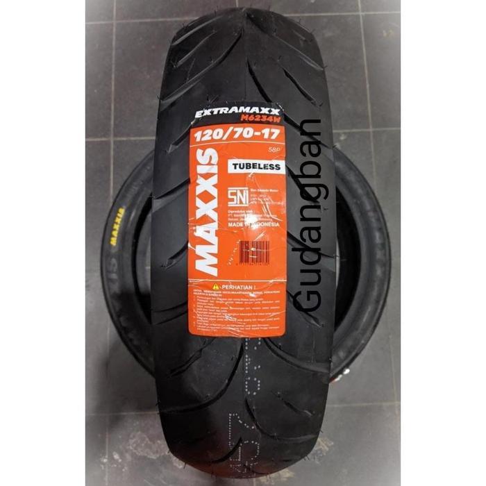 Maxxis Extramaxx 120 / 70 - 17 Ban Luar Motor Byson Vixion Ninja Tubeless