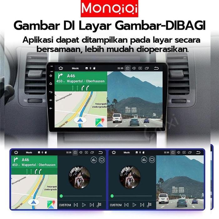 MONQIQI with cooling system4G+32G IPS Screen Head Unit android 7/9/10 Inch Car Android 13 Navigasi