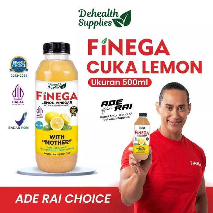 NEW PRODUCT DEHEALTH SUPPLIES FINEGA / VINEGA CUKA SARI APEL NANAS LEMON HALAL ORIGINAL UNTUK