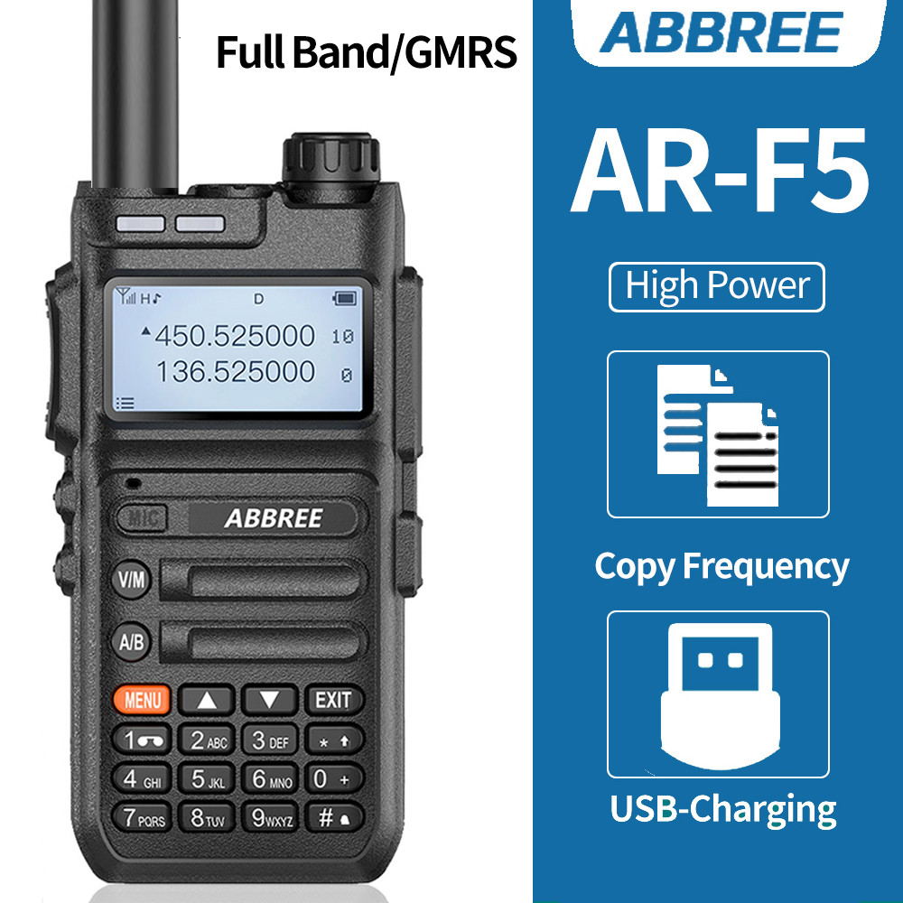 ABBREE AR-F5 Scanner Frequency Walkie-talkie Automatic Wireless Copy Frequency  Powerful 5800mAh sup