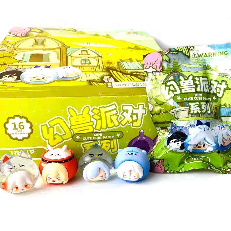 Genshin Impact Cute Cubs Party Mini Blind Bag Figurine Anime Peripheral Collectible Trendy Toy For