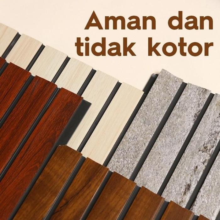 Paus Biru - Wood Panel Wpc Dinding 30Cm X 290Cm Wall Panel Dekorasi Dinding Anti Air Kolong Dapur