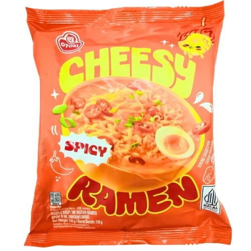 S12806 OTOKI CHEESY SPICY RAMEN MIE INSTANT CHINA 110GR MAJU BERSAMA (20260606)