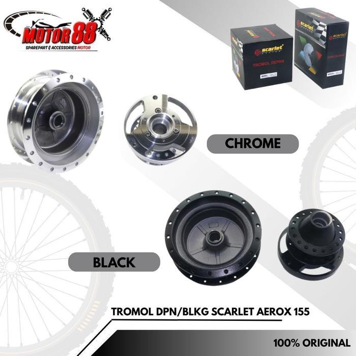 Tromol Trombol Hub Depan Belakang Set Aerox 155 " Original Scarlet "