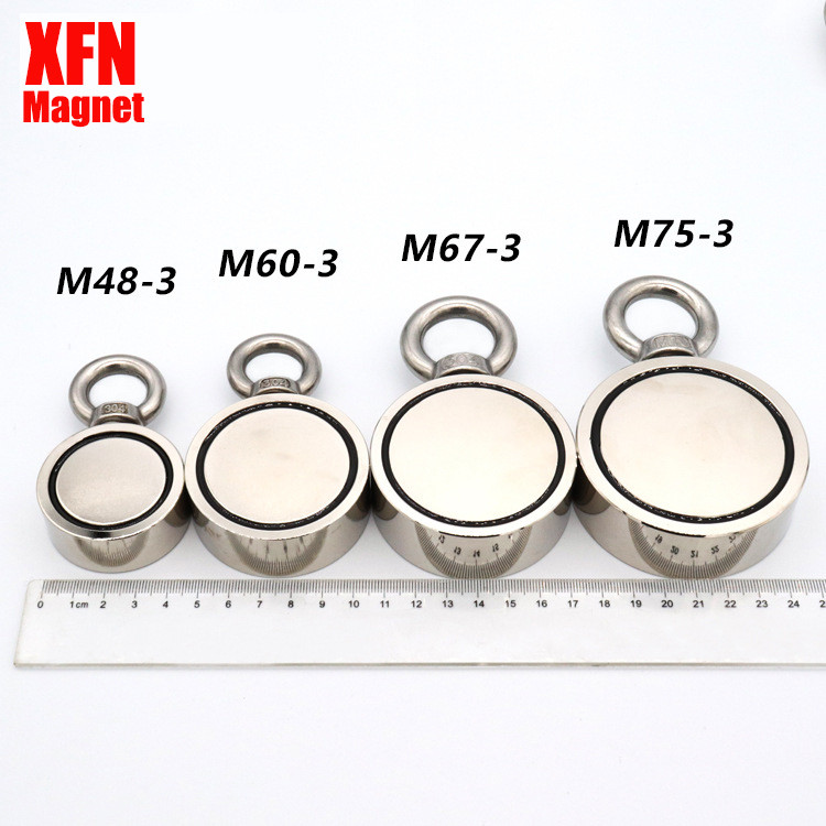 . Double Side Fishing Magnet Ndfeb D60-3 Strong Neodymium Search Magnet -