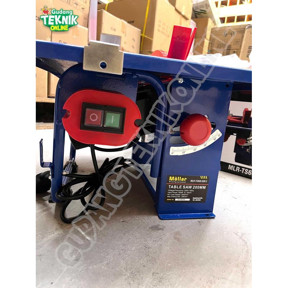 storejayabaru Table Saw MOLLAR TS600 GEN 2 / Mesin Meja Potong Kayu Gergaji Potong Kayu Sirkel Meja