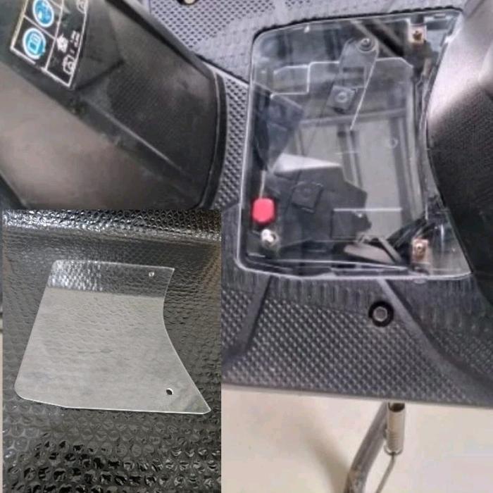 Cover tutup aki bening transparan bahan akrilik 3 mili motor beat deluxe beat 2013 & beat 2016 Baut