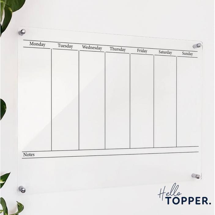 Papan Akrilik Planner Wall Planner Schedule Board Papan Akrilik