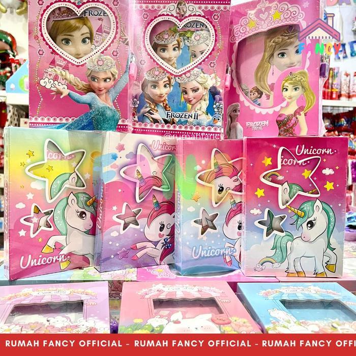 Buku Diary Anak Kunci Gembok Ukuran Besar (20, 3 cm x 14, 2 cm) Diary Anak Cewek / Cowok Kartun BT21