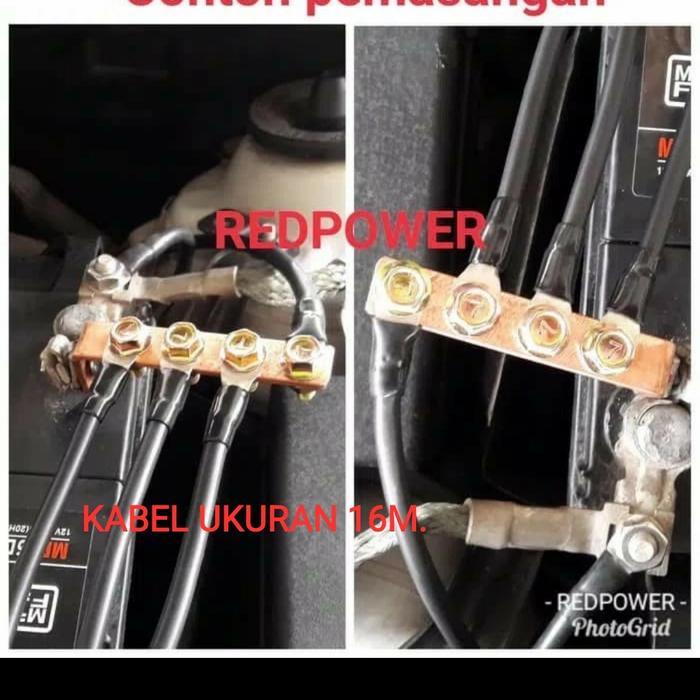 Kabel Grounding Aki Mobil 5 Titik 4 Lubang 16Mm