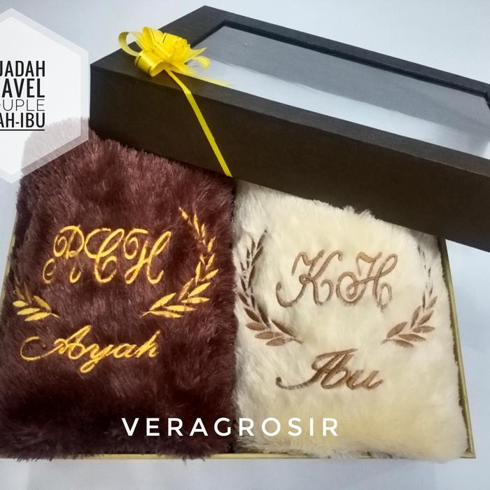 Box Paket Hantaran Mukena dan Sajadah Travel Couple - Cokelat