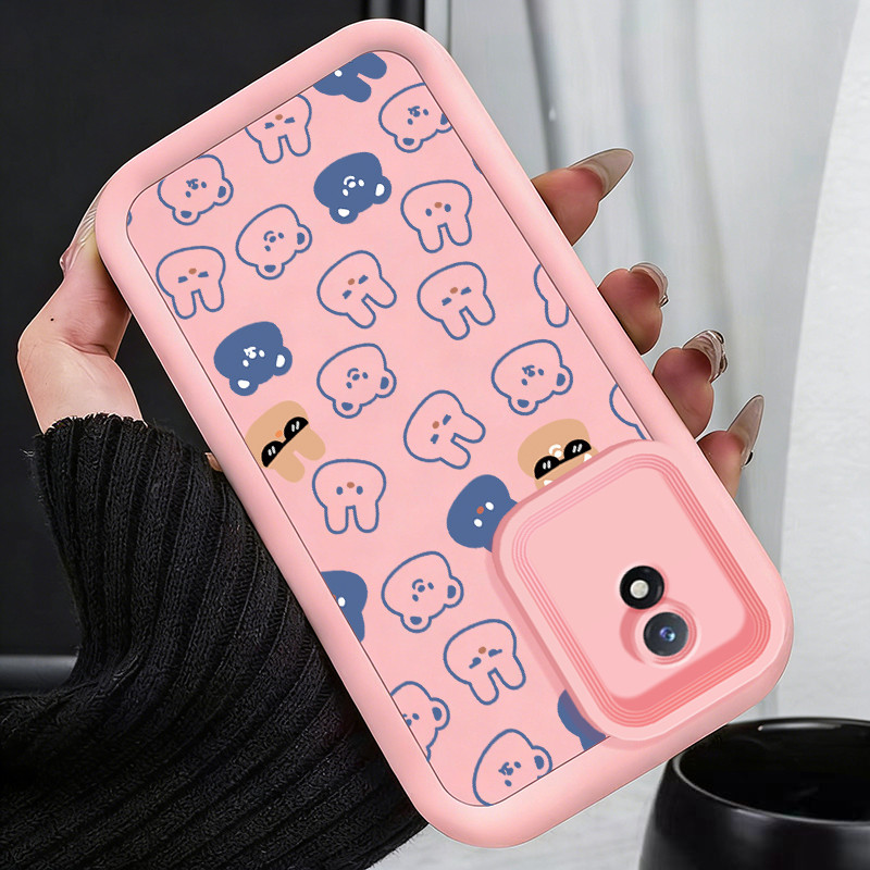 Casing Hp untuk VIVO Y02 Y02A Y02T Y02s Y11 2023 Case Little bunny fully stamped Kasing silikon Cesi