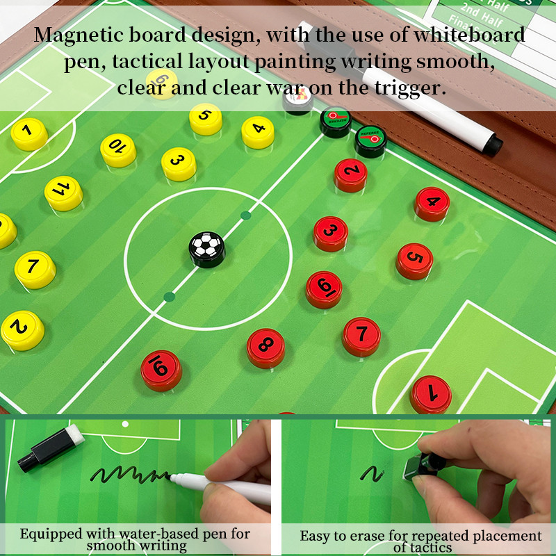 JIANNA Football tactics board Folding portable magnetic game coaching board