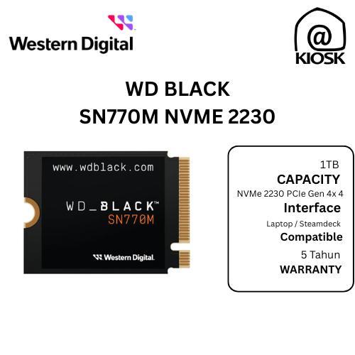 TERLARIS SSD WD BLACK SN770M 1TB / M.2 NVMe 2230 / Garansi 5 Tahun