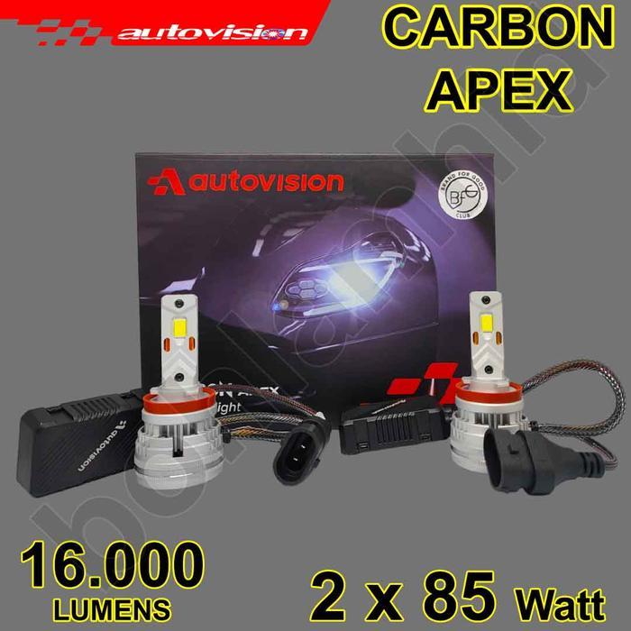 Lampu LED Mobil Autovision Carbon LX H11 H16 H8 126Watt 13000Lumens