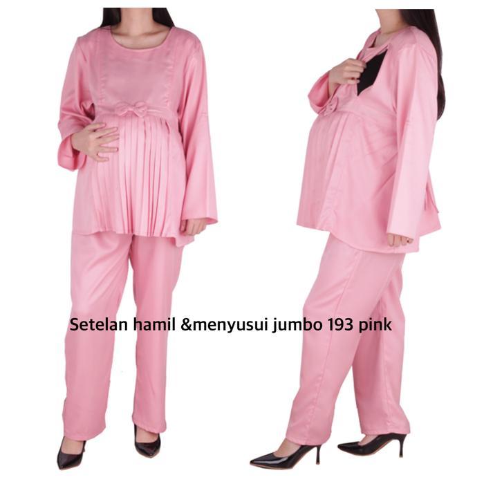 Hamil Setelan Jumbo Baju Hamil Setelan Baju Hamil Jumbo 193 - Pink, allsize