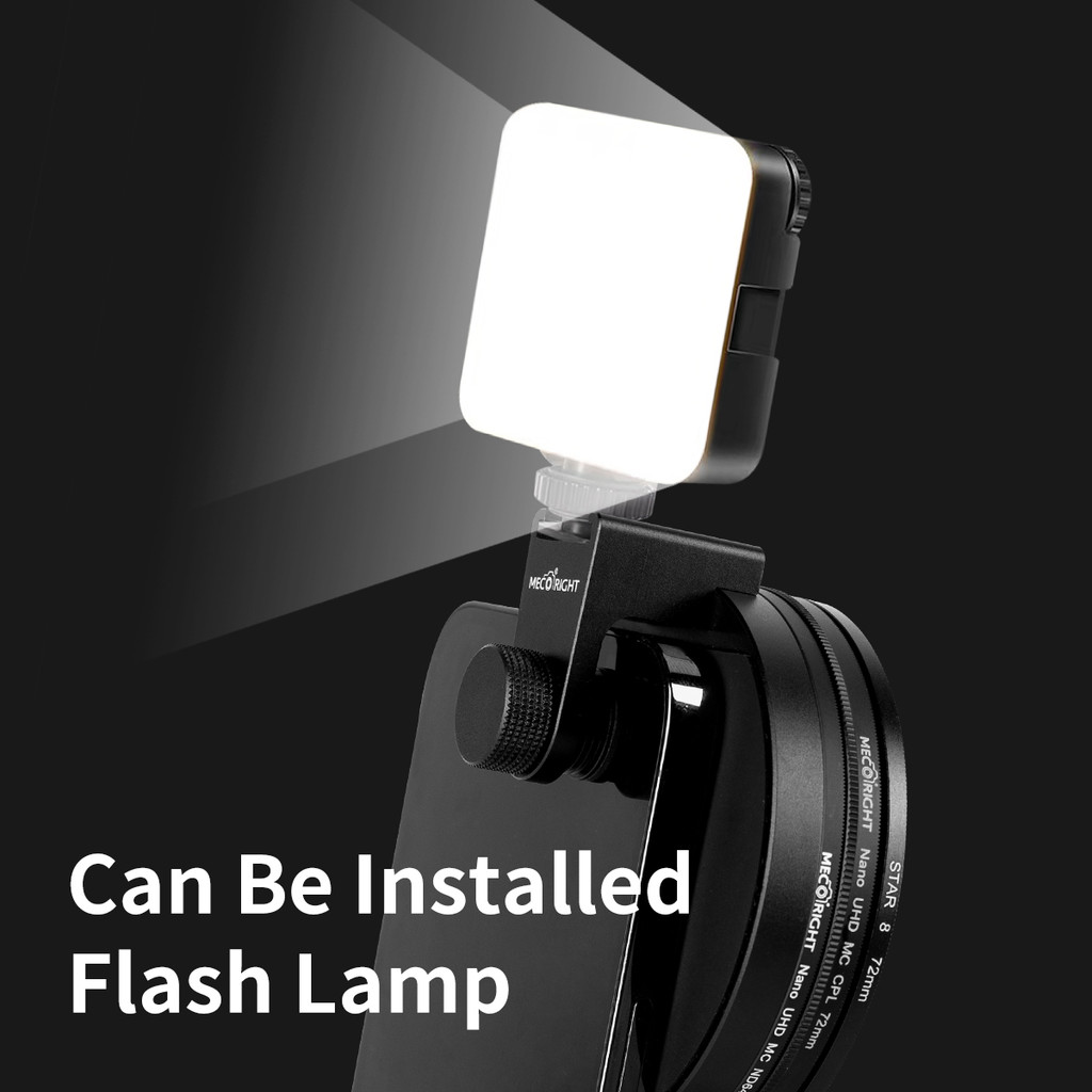 Mecoright Smartphone Filter 72mm Ring Cold Shoe phone holder CPL ND GND For Samsung Huawei iPhone