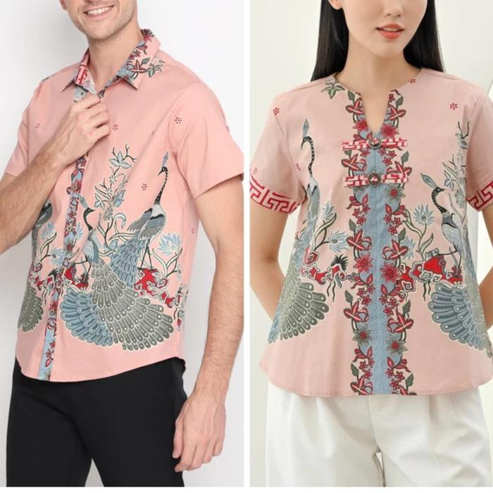 Couple Cheongsam Phoenix Blouse Cheongsam Motif Phoenix untuk Pasangan Imlek Sincia Bahan Satin Ukur