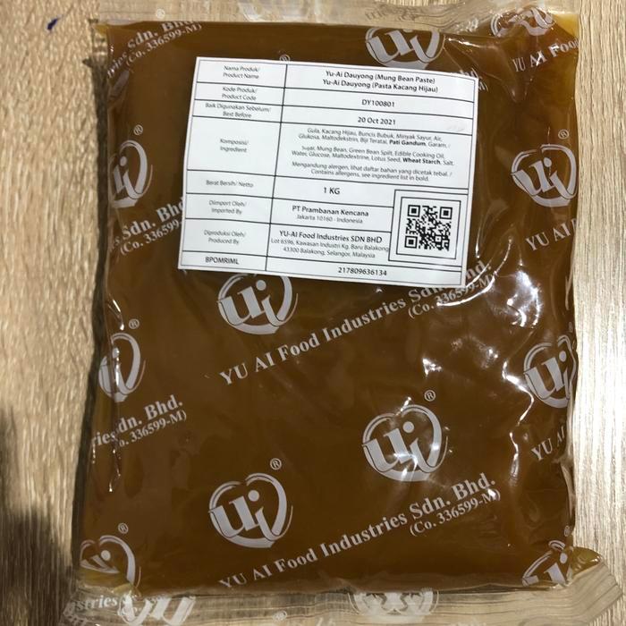 Yu ai pasta kacang hijau dauyong mung bean paste 1kg -filling mooncake