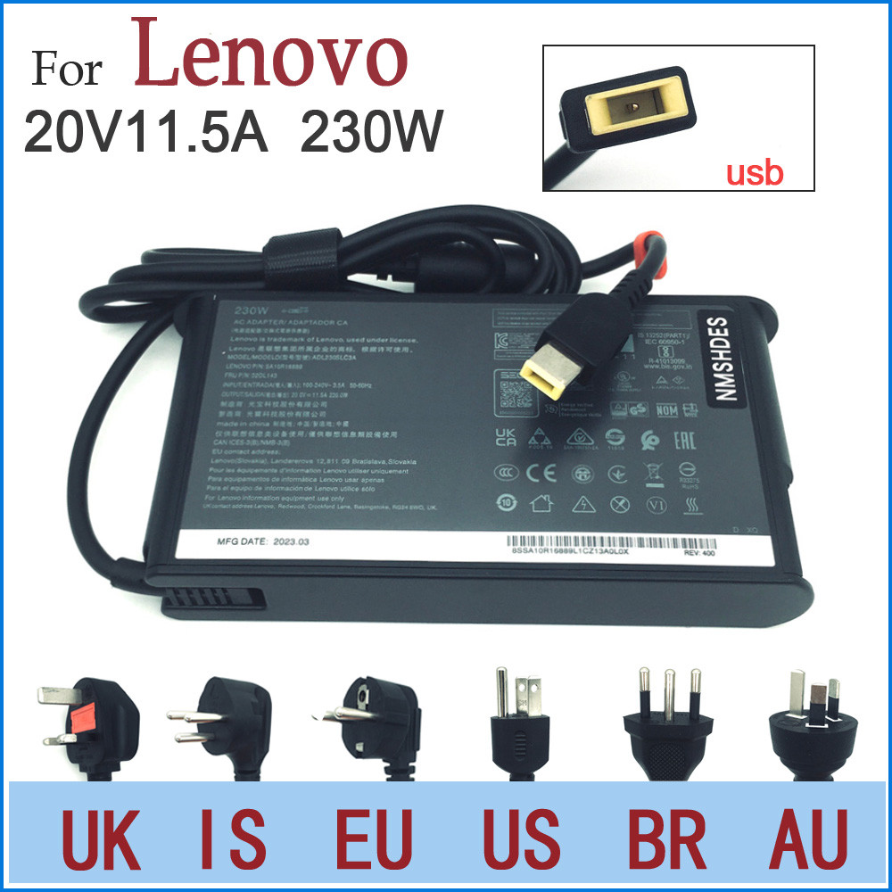 230W Laptop Charger Ac adapter for Lenovo 01FR046 SA10M42756 SA10E75805 PA-1231-12LA ADL230NDC3A